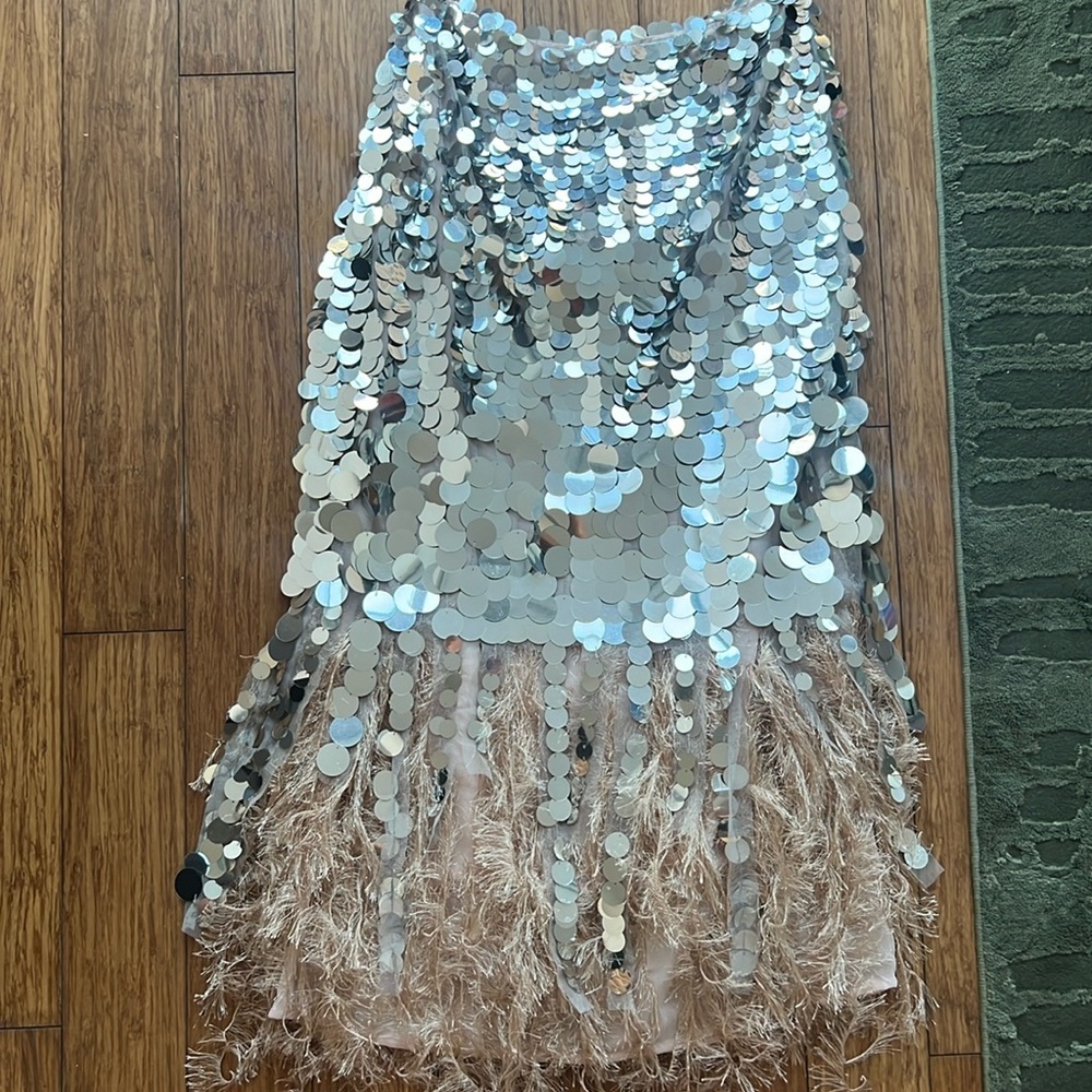 ASOS EDITION sequins and feathers skirt
